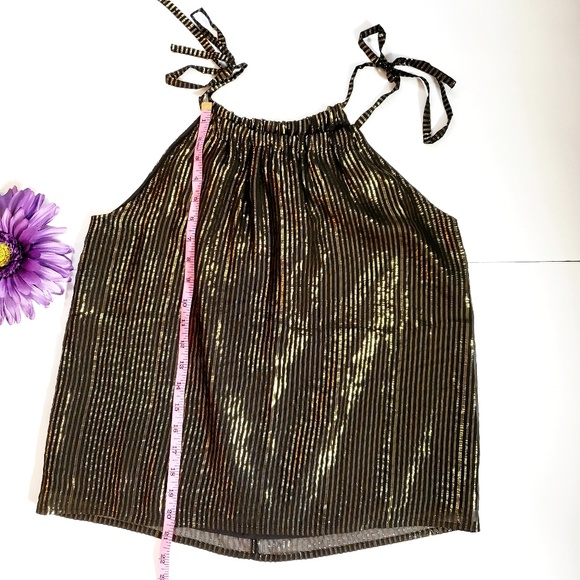 Madewell Metallic Striped Cami Top Size 00 - Picture 8 of 8